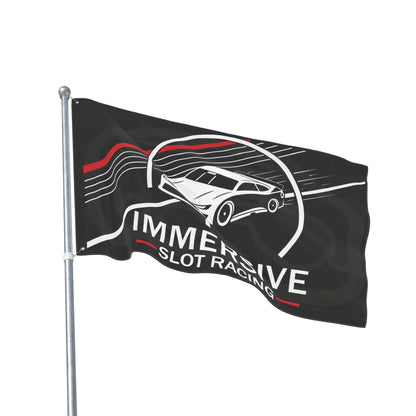 Immersive Slot Racing Flag — Double-Sided Racing Garage Banner
